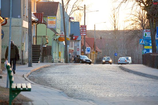 Ulica Mragowska w Mikolajkach.